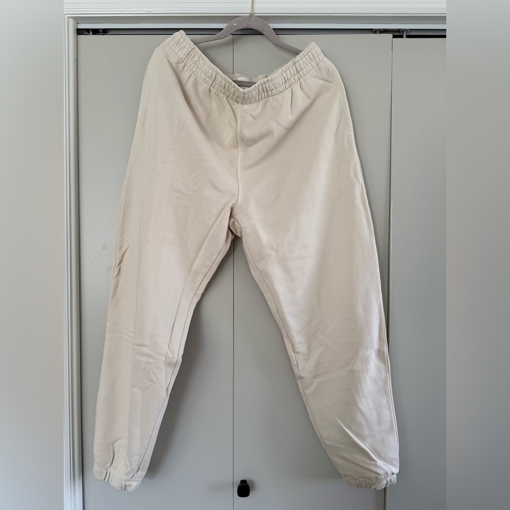 MATE the Label Men’s Organic Fleece Relaxed Sweatpants Bone - Picture 3 of 5